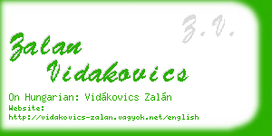 zalan vidakovics business card