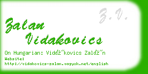 zalan vidakovics business card